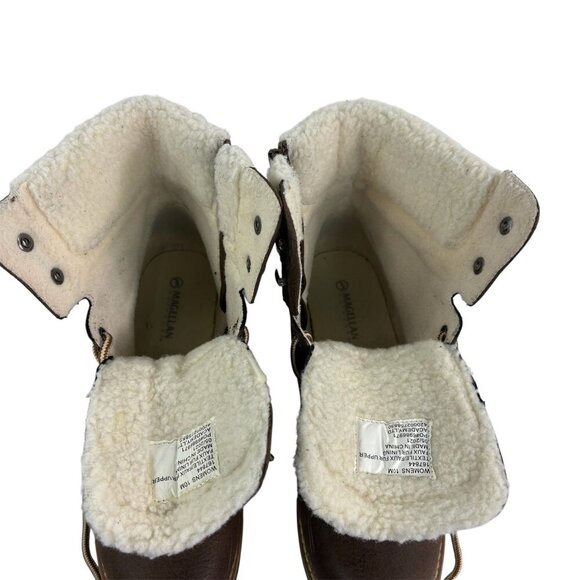 Magellan Outdoors Faux Suede Fur Lined Lace-Up Boots – Brown, Size 10M - Picture 7 of 13